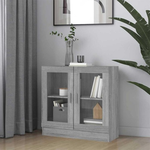Vitrinenschrank grau sonoma - vitrinenschrank,